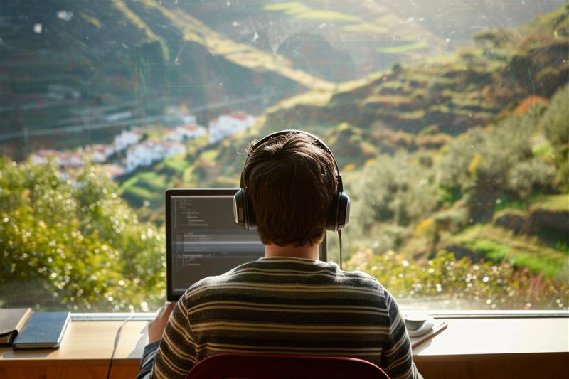 photo of a creator sitting by a window editinv videos on their laptop.jpg